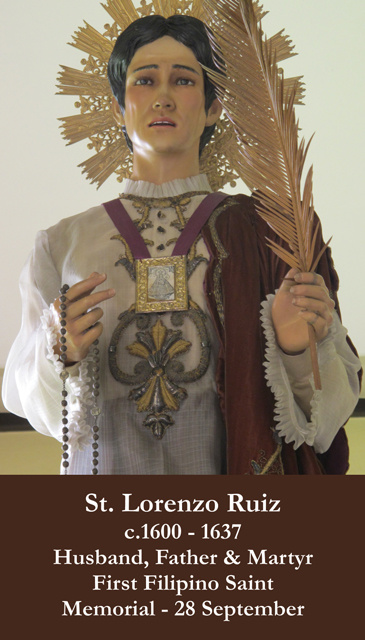 St. Lorenzo Ruiz Prayer Card